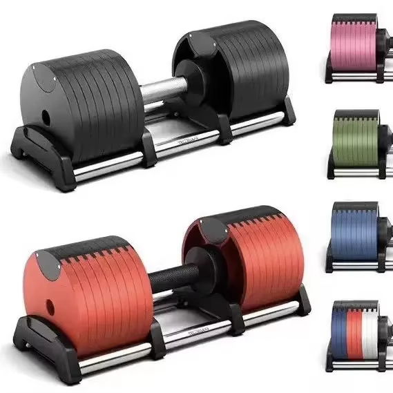 Adjustable Dumbbell Pair 40Kg - Tragbares 40kg Gusseisen Verstellbares Kurzhantel-Set für