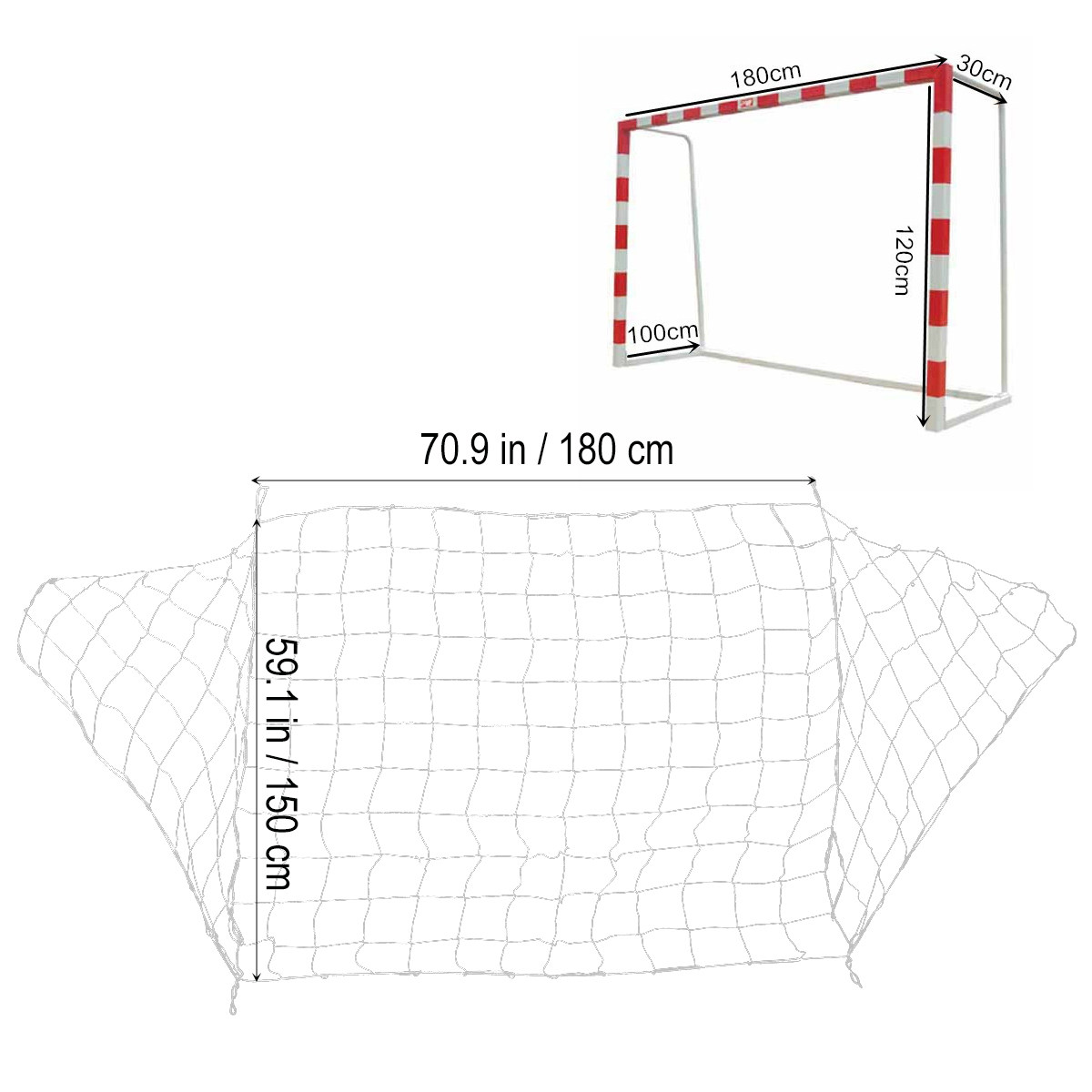 Fußballnetz Langlebiges Polypr – Team Sports Bewertung und Preis